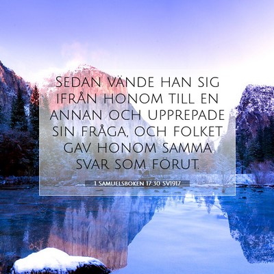 1 Samuelsboken 17:30 Bibelvers Förklarad