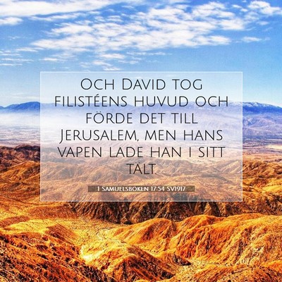 1 Samuelsboken 17:54 Bibelvers Förklarad