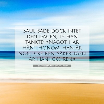 1 Samuelsboken 20:26 Bibelvers Förklarad
