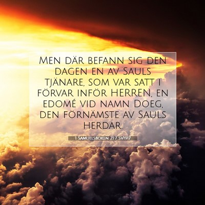 1 Samuelsboken 21:7 SV1917 Bild av bibelvers