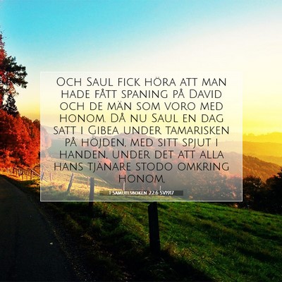 1 Samuelsboken 22:6 Bibelvers Förklarad