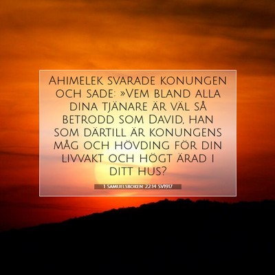 1 Samuelsboken 22:14 Bibelvers Förklarad