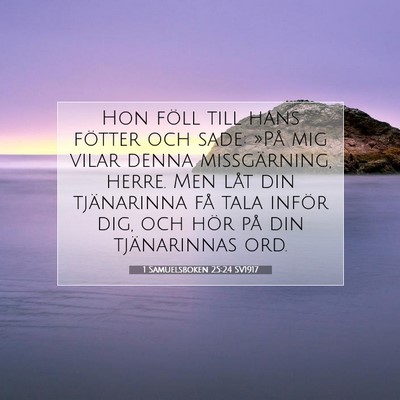 1 Samuelsboken 25:24 Bibelvers Förklarad