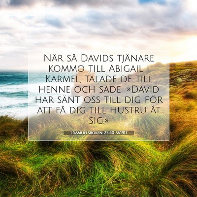 1 Samuelsboken 25:40 Bibelvers Förklarad