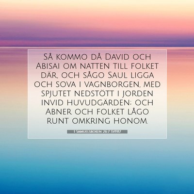 1 Samuelsboken 26:7 Bibelvers Förklarad