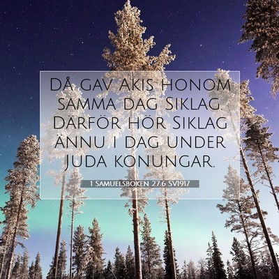 1 Samuelsboken 27:6 Bibelvers Förklarad