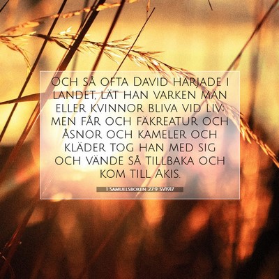 1 Samuelsboken 27:9 Bibelvers Förklarad