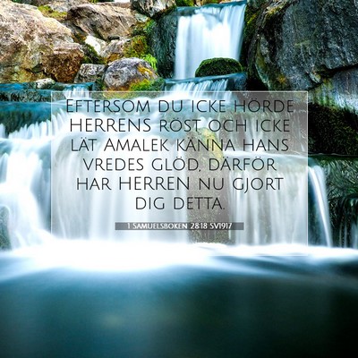 1 Samuelsboken 28:18 Bibelvers Förklarad