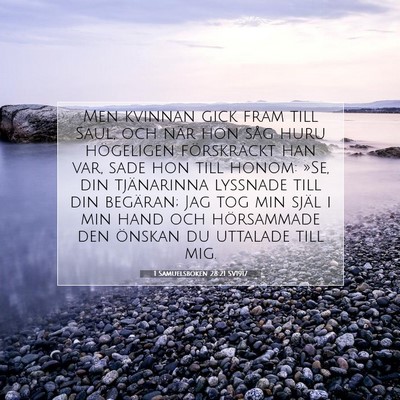 1 Samuelsboken 28:21 Bibelvers Förklarad