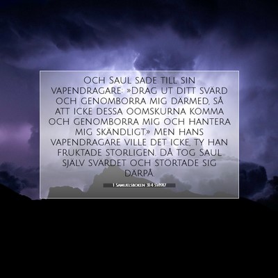1 Samuelsboken 31:4 SV1917 Bild av bibelvers