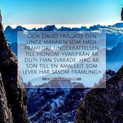 2 Samuelsboken 1:13 SV1917 Bild av bibelvers