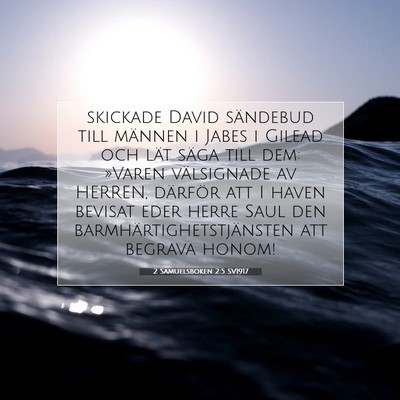 2 Samuelsboken 2:5 Bibelvers Förklarad