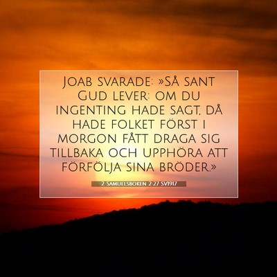 2 Samuelsboken 2:27 Bibelvers Förklarad