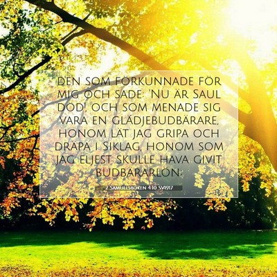2 Samuelsboken 4:10 Bibelvers Förklarad