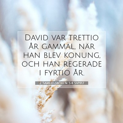 2 Samuelsboken 5:4 SV1917 Bild av bibelvers