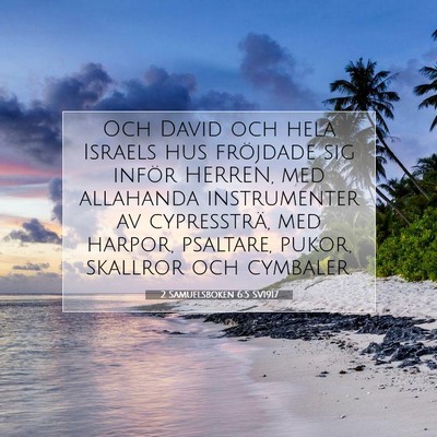 2 Samuelsboken 6:5 SV1917 Bild av bibelvers