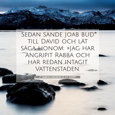 2 Samuelsboken 12:27 Bibelvers Förklarad