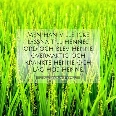 2 Samuelsboken 13:14 Bibelvers Förklarad