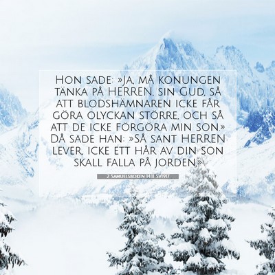 2 Samuelsboken 14:11 SV1917 Bild av bibelvers