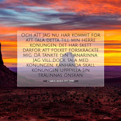2 Samuelsboken 14:15 Bibelvers Förklarad