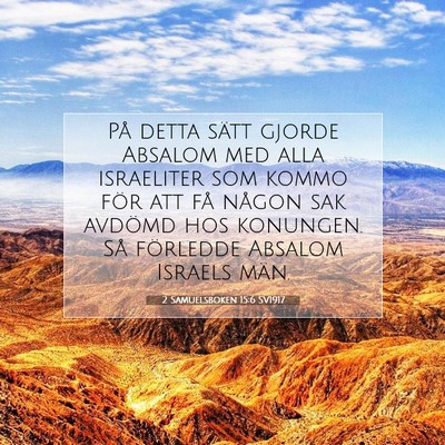 2 Samuelsboken 15:6 Bibelvers Förklarad