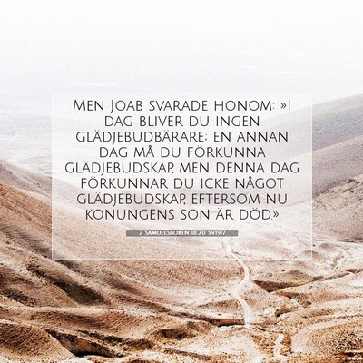 2 Samuelsboken 18:20 Bibelvers Förklarad