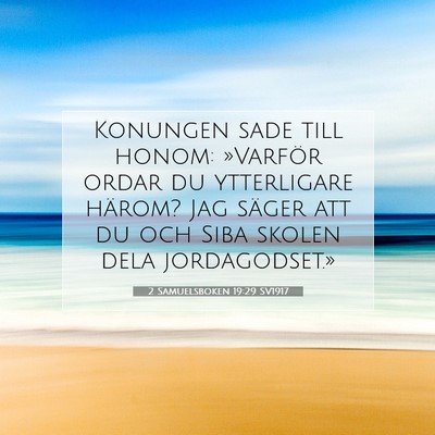 2 Samuelsboken 19:29 Bibelvers Förklarad