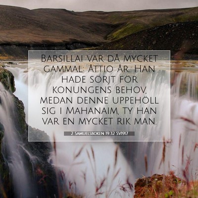 2 Samuelsboken 19:32 SV1917 Bild av bibelvers
