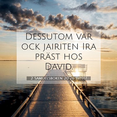 2 Samuelsboken 20:26 Bibelvers Förklarad