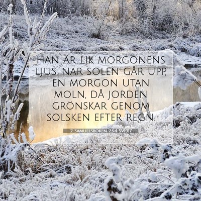 2 Samuelsboken 23:4 SV1917 Bild av bibelvers