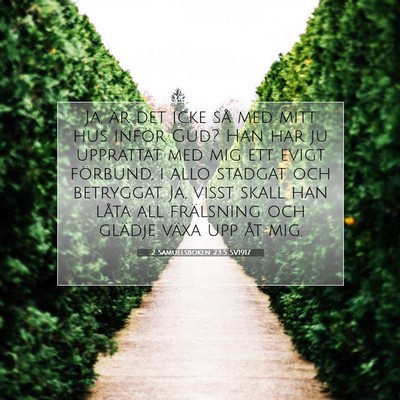 2 Samuelsboken 23:5 SV1917 Bild av bibelvers