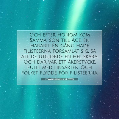 2 Samuelsboken 23:11 Bibelvers Förklarad