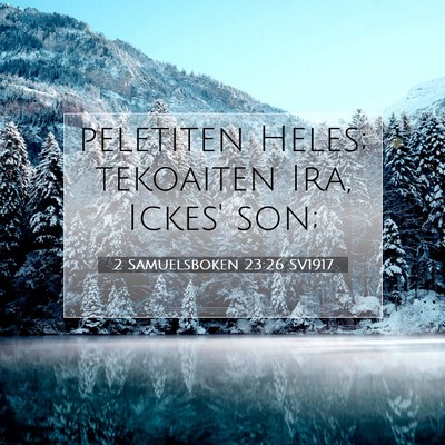 2 Samuelsboken 23:26 Bibelvers Förklarad