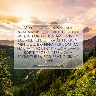 2 Samuelsboken 24:24 Bibelvers Förklarad