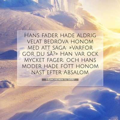 1 Kungaboken 1:6 Bibelvers Förklarad