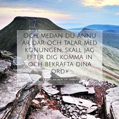 1 Kungaboken 1:14 Bibelvers Förklarad