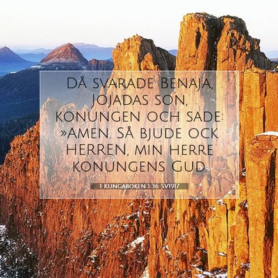 1 Kungaboken 1:36 Bibelvers Förklarad