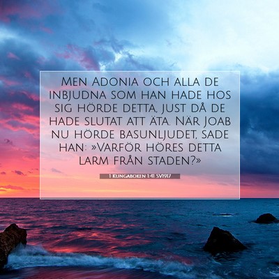 1 Kungaboken 1:41 Bibelvers Förklarad