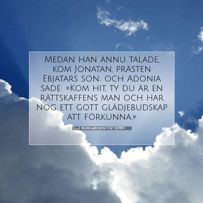 1 Kungaboken 1:42 Bibelvers Förklarad