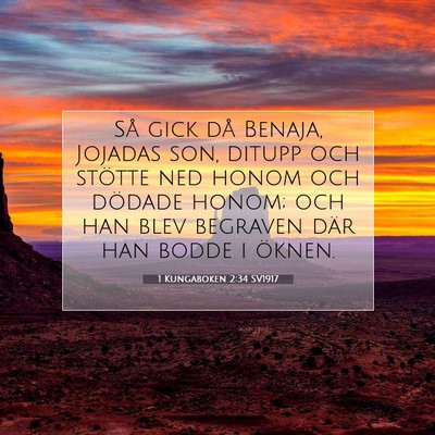 1 Kungaboken 2:34 Bibelvers Förklarad