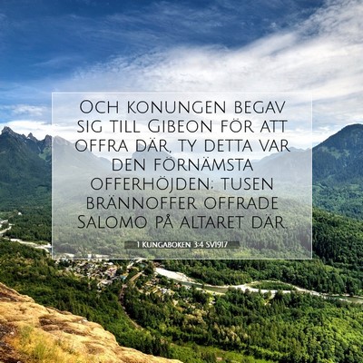 1 Kungaboken 3:4 Bibelvers Förklarad