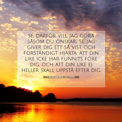 1 Kungaboken 3:12 Bibelvers Förklarad