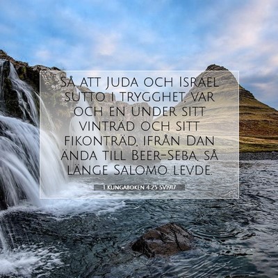 1 Kungaboken 4:25 Bibelvers Förklarad