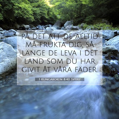 1 Kungaboken 8:40 Bibelvers Förklarad