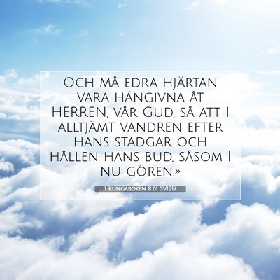 1 Kungaboken 8:61 Bibelvers Förklarad