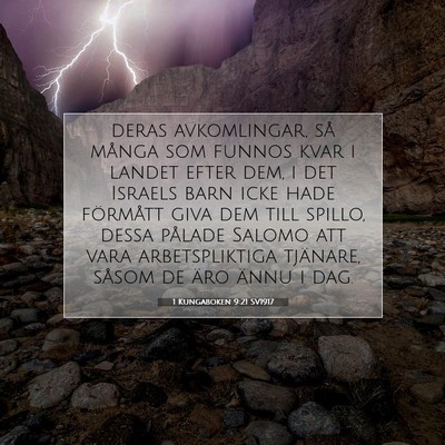 1 Kungaboken 9:21 Bibelvers Förklarad