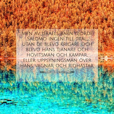 1 Kungaboken 9:22 Bibelvers Förklarad