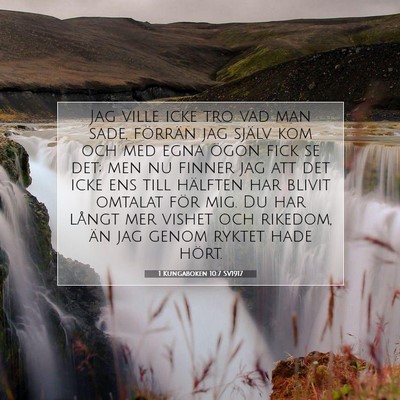 1 Kungaboken 10:7 Bibelvers Förklarad