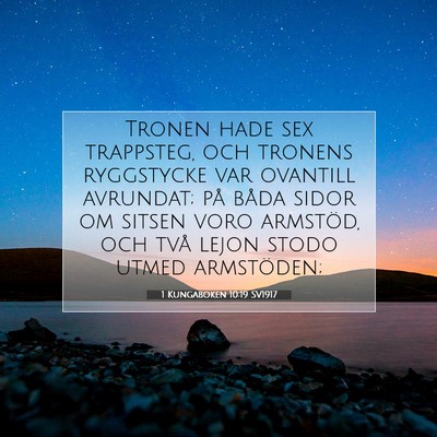 1 Kungaboken 10:19 Bibelvers Förklarad