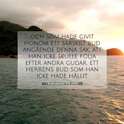 1 Kungaboken 11:10 Bibelvers Förklarad